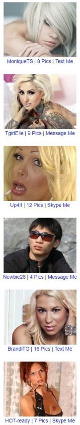 Meet local shemales online!